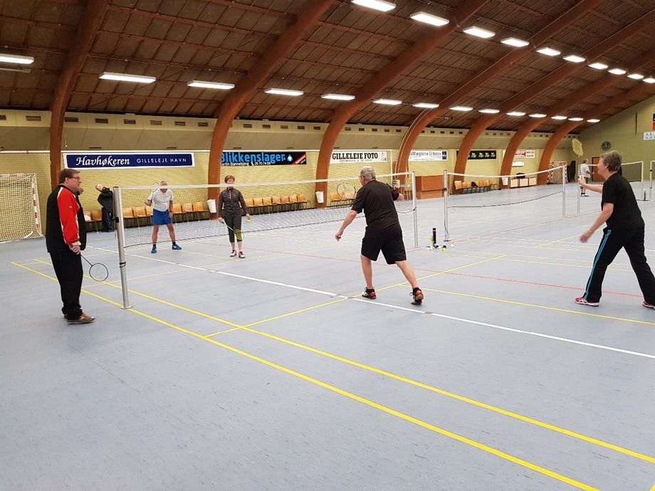 I februar 2019 havde vi igen besøg af en badminton træner. 
Så ka' de vel lære det.